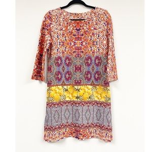 ISLE by Melis Kazon Vibrant Mosaic Shift Dress